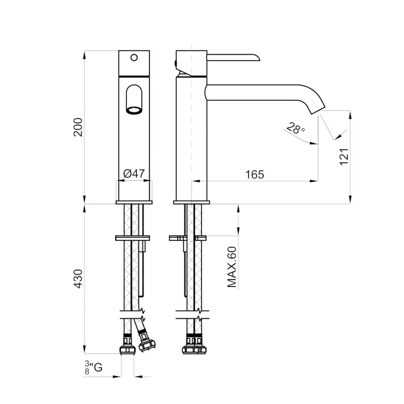 Noken Lavabo Bataryası Round Siyah - 10NOK100208355-TAKIM