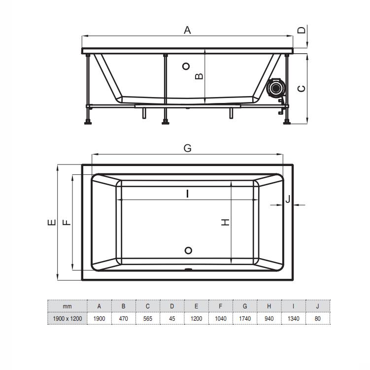 Noken Küvet Minimal XL Duo So Hidromasajlı Sol - 12NOK100056670-SOL