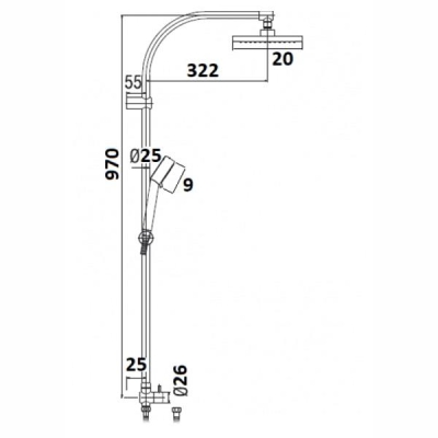 NSK - NSK Duş Sistemi Tempera Round Bataryasız Krom N2921402