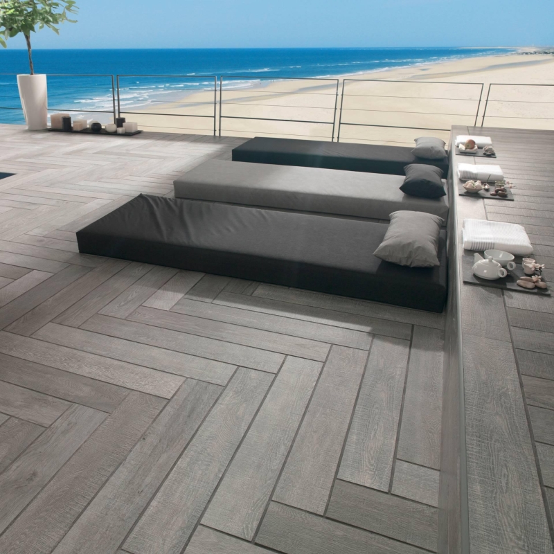 Porcelanosa Parke Seramik Oxford Antracita Antislip 14,3 x 90 cm - 10POR3200006