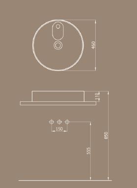 Rotenberg Lavabo Ronda Çanak Çap 46 cm - 15HYROTENBERG-1002