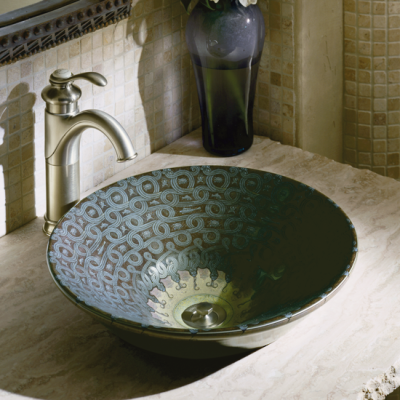 Kohler Lavabo Çanak Serpentine Bronze - Thumbnail 10KOH14223-SPG9