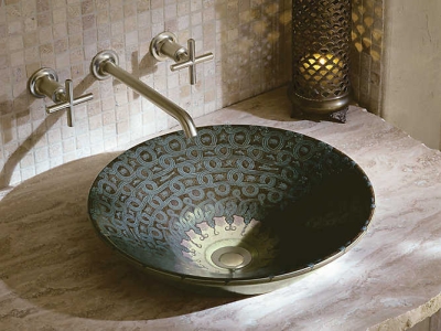 Kohler Lavabo Çanak Serpentine Bronze - Thumbnail 10KOH14223-SPG9