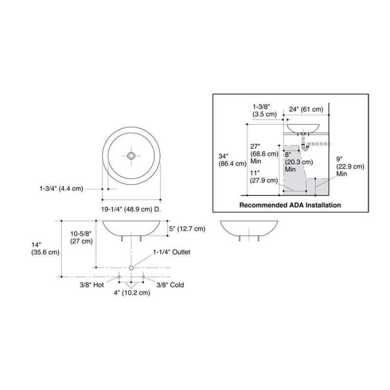 Kohler Lavabo Timpani Parlak Paslanmaz Çelik Çanak - 11KOH2277D-M000