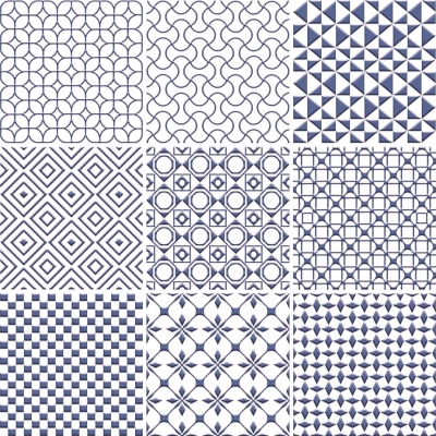 UnicaTarget Duvar Karosu Selection Blue on White 20 x 20 cm - Thumbnail 10DOLCE202035