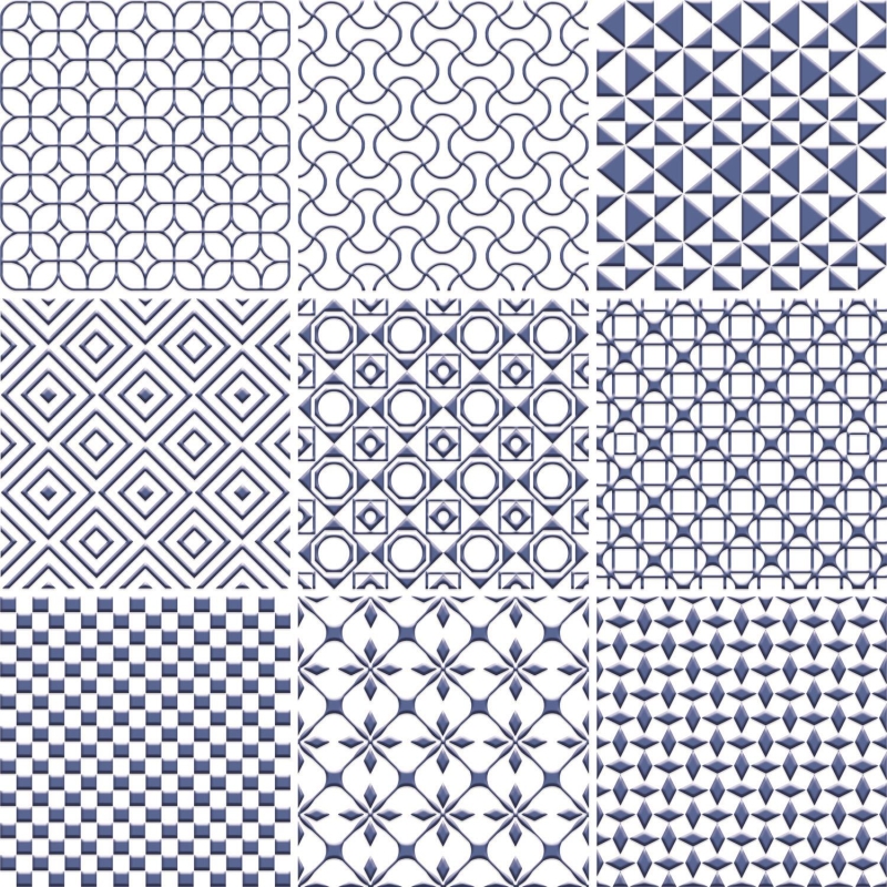 UnicaTarget Duvar Karosu Selection Blue on White 20 x 20 cm - 10DOLCE202035