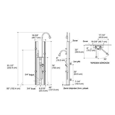 Kohler Duş Sistemi Waterhaven Masaj Sistemli Duş Kulesi - Thumbnail 11KOH498-SS0000